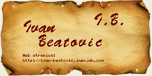 Ivan Beatović vizit kartica